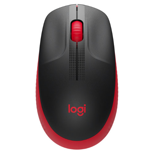MOUSE WIRELESS M190 FULL-SIZE ROSSO OPTICAL USB